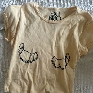 Cream Croissant Baby Tee